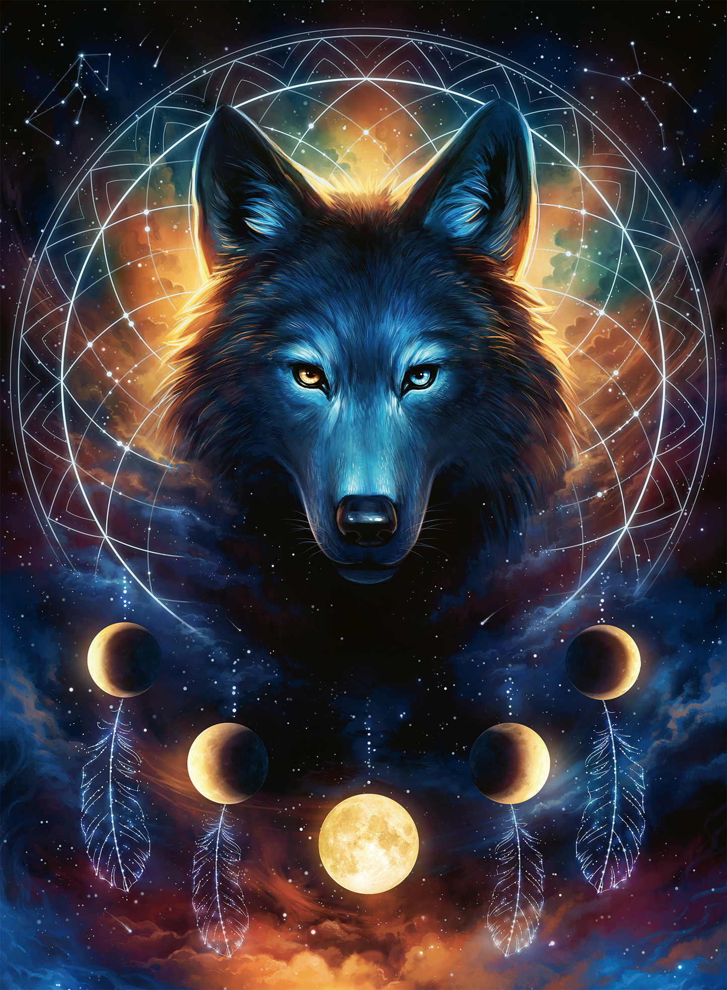 Ravensburger Rompecabezas Lobo Brillante 500 Pza