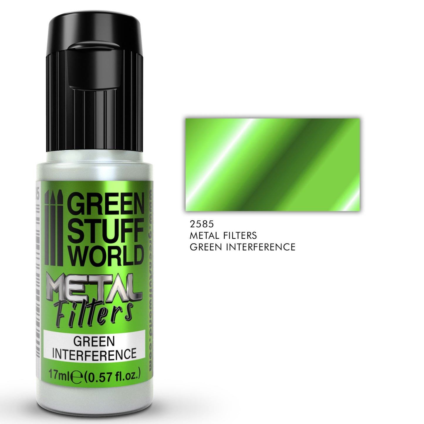 Green Stuff World Metal Filters 17ml Green Interference