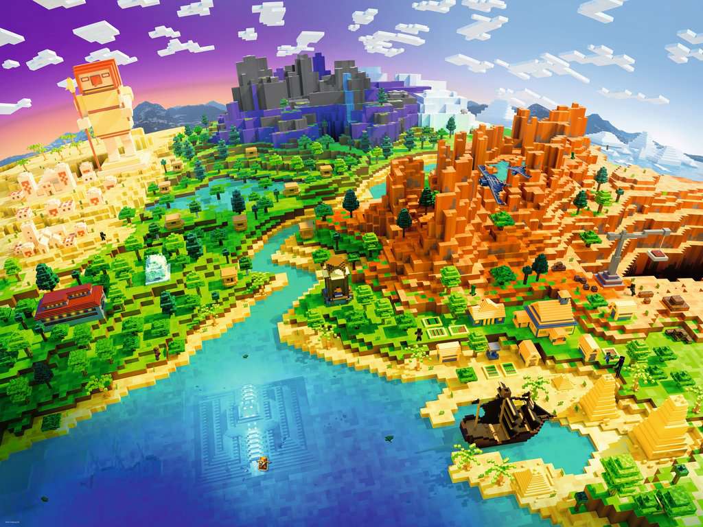 Ravensburger Rompecabezas Mundo De Minecraft 1500 Pza
