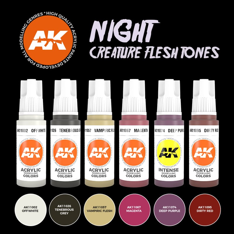 Ak Night Creature Fleshtones Set Pintura Ak11602