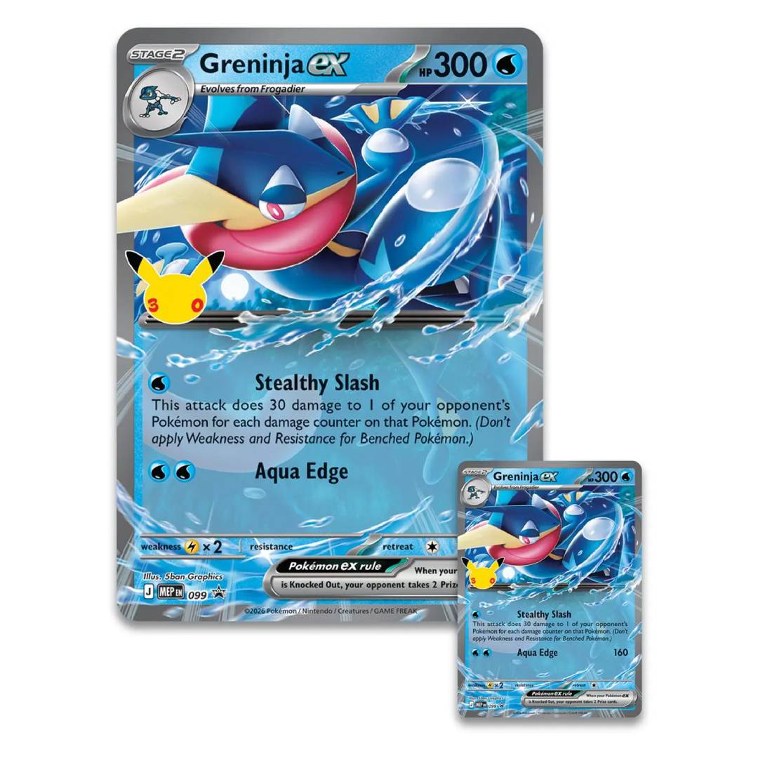 Pokemon TCG 30th Aniversario Greninja EX Box Inglés