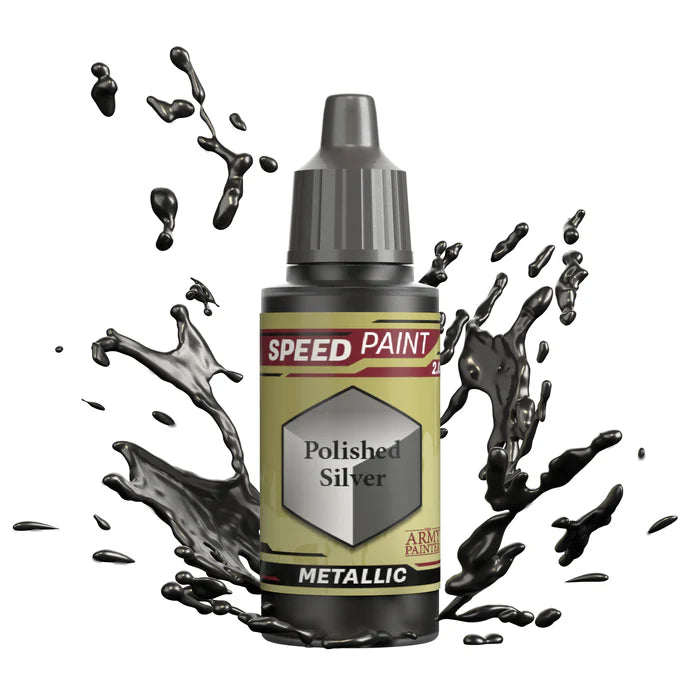 Army Painter Speed Paint Polished Silver 18ml Pintura Acrilica