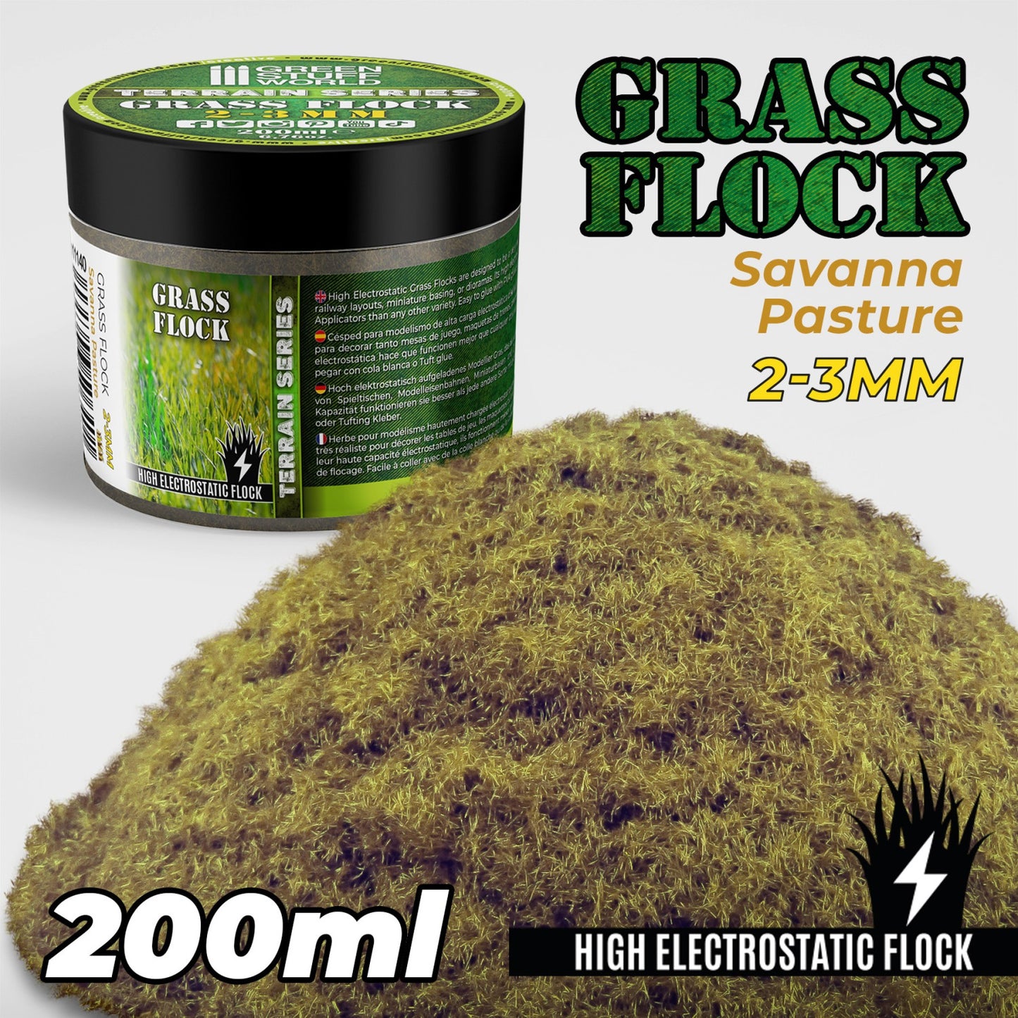 Green Stuff World Cesped Electrostatico 2-3mm Savanna Pasture 200ml
