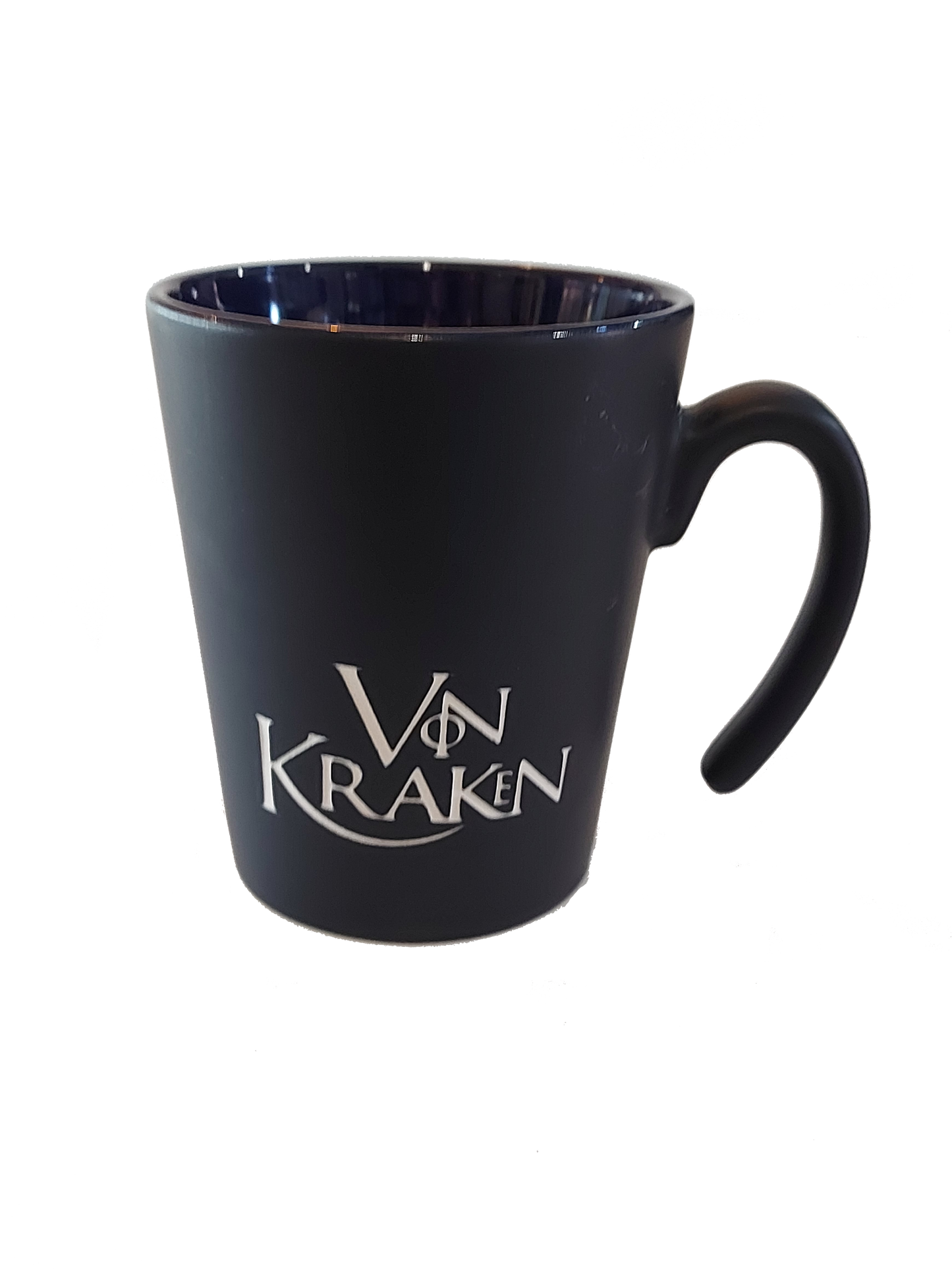 Taza Negra y Azul Logotipo Vonkraken