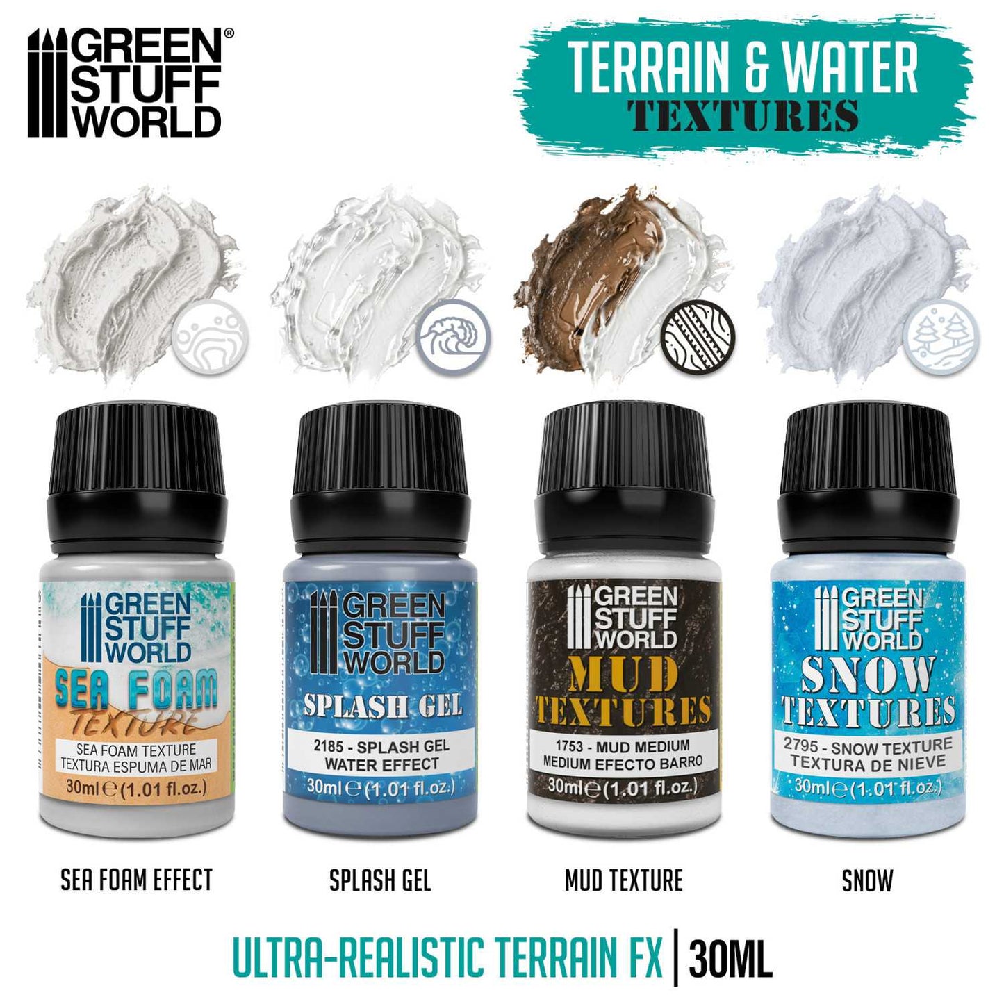 Green Stuff World Set Texturas Acuaticas 30ml 11291
