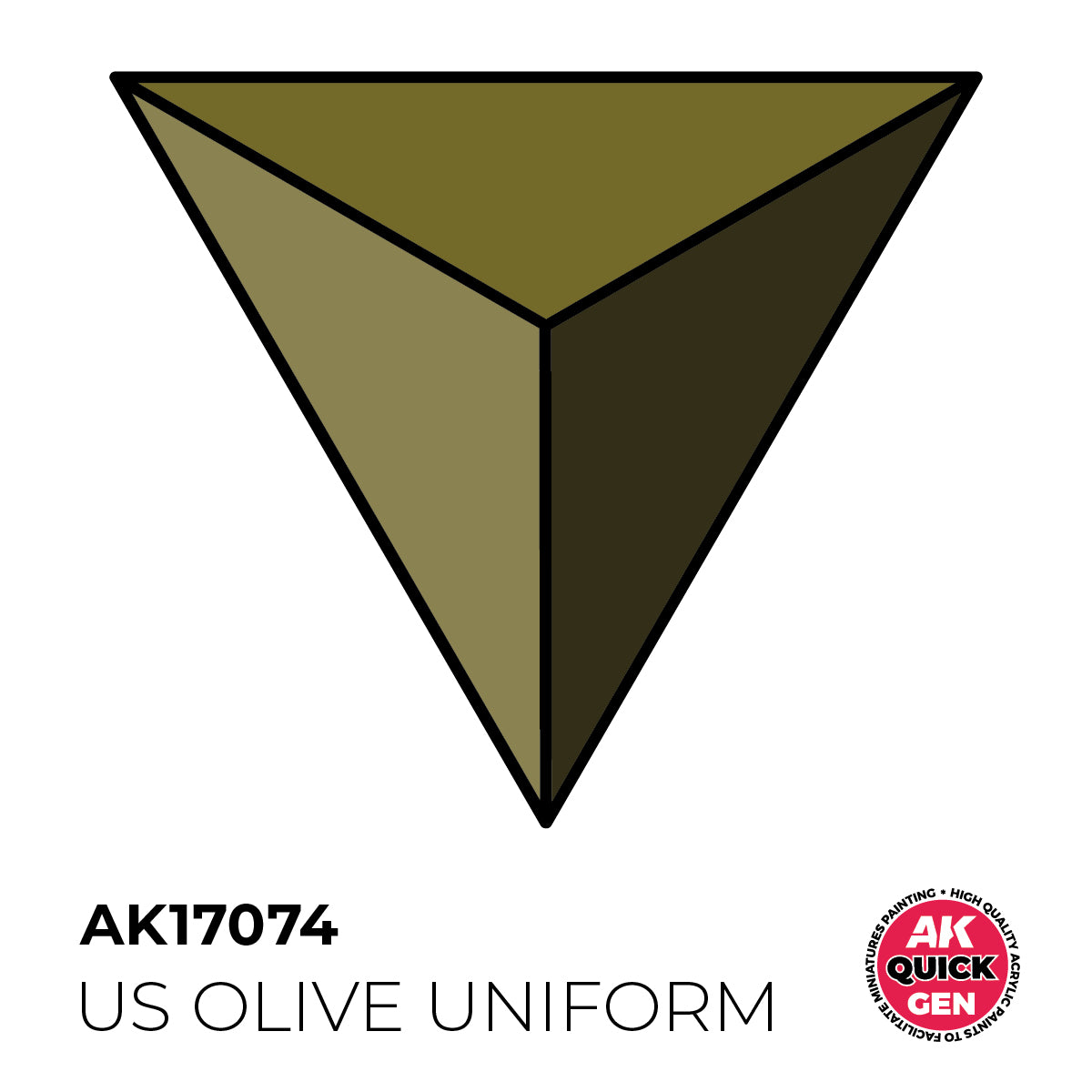 AK Pintura Acrílica Quickgen AK17074 Military US Olive Uniform 18ml