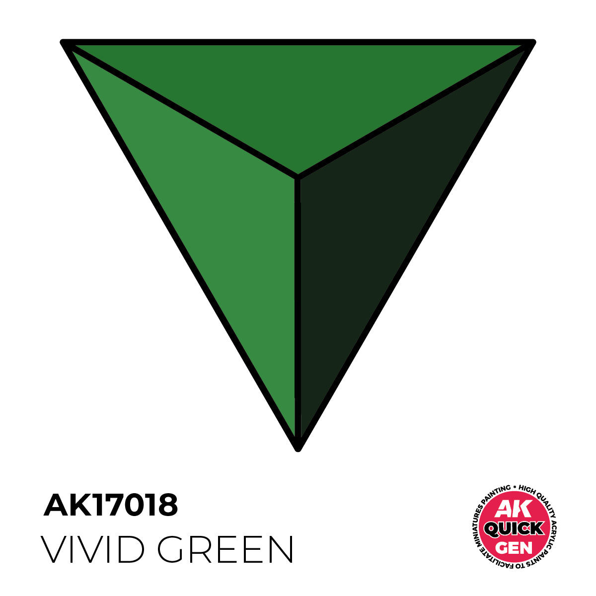 AK Pintura Acrílica Quickgen AK17018 Intensity High Vivid Green 18ml