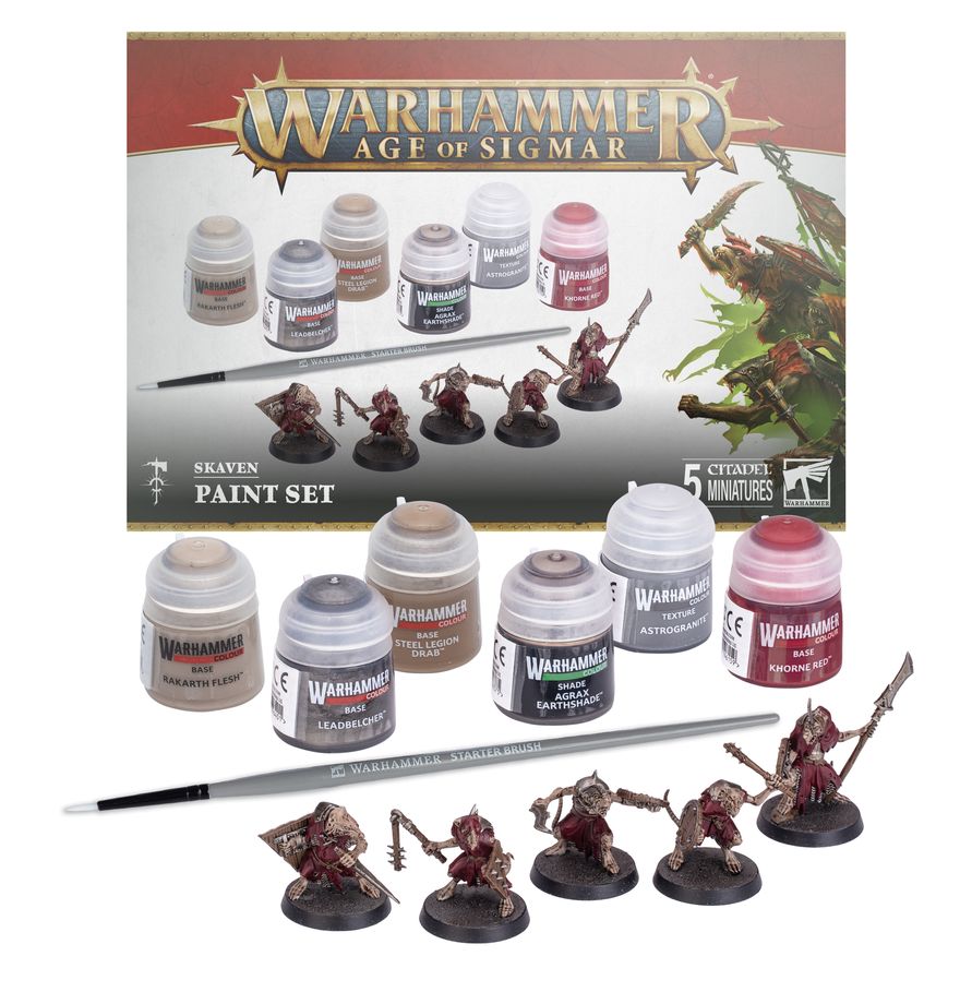 Games Workshop Warhammer Age Of Sigmar Skaven Paint Set