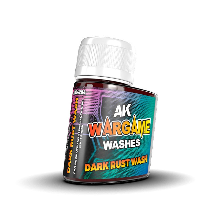 Ak Wargame Washes Ak14204 Dark Rust Wash Pintura 35ml