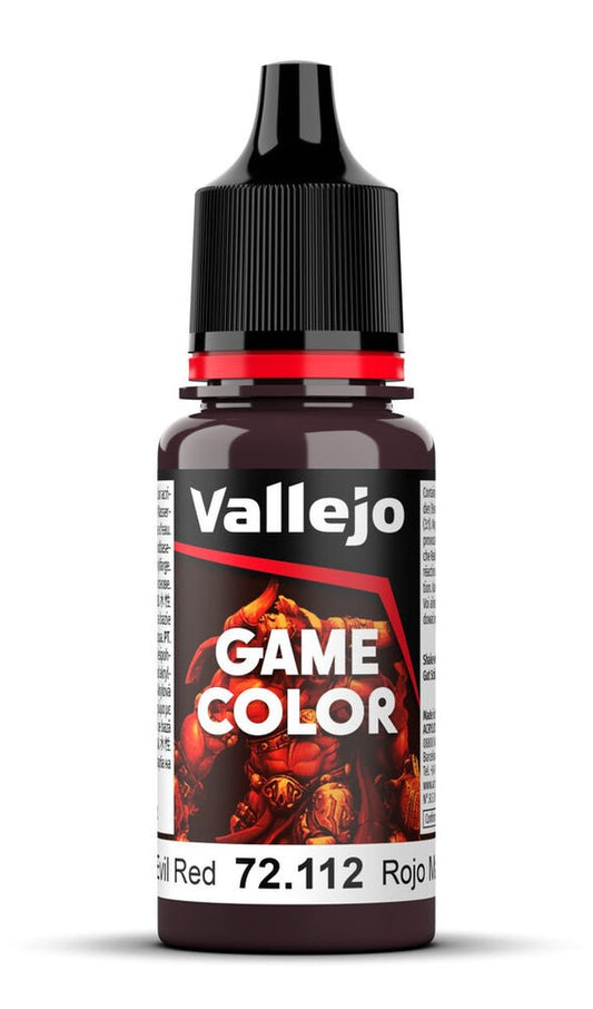 Vallejo Game Color 2023 Rojo Maligno 72.112 17ml Pintura