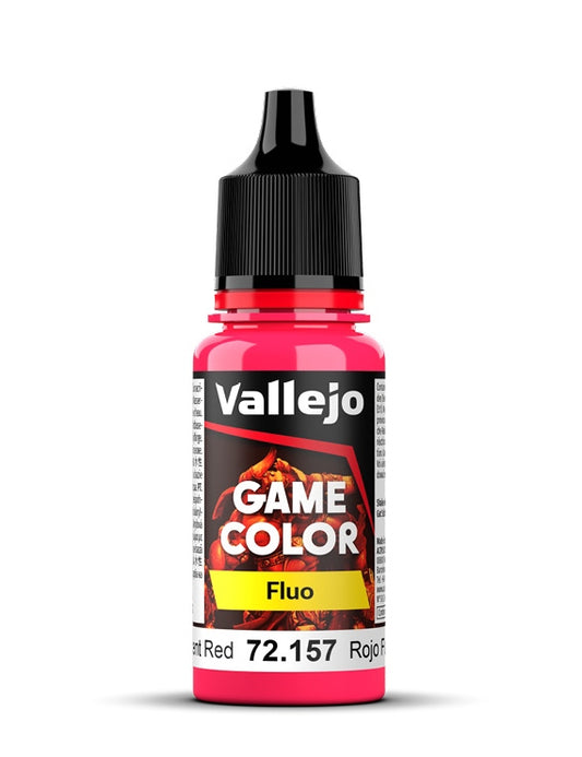 Vallejo Game Color 18ml Pintura Acrilica Fluorescente Rojo Fluorescente 72.157