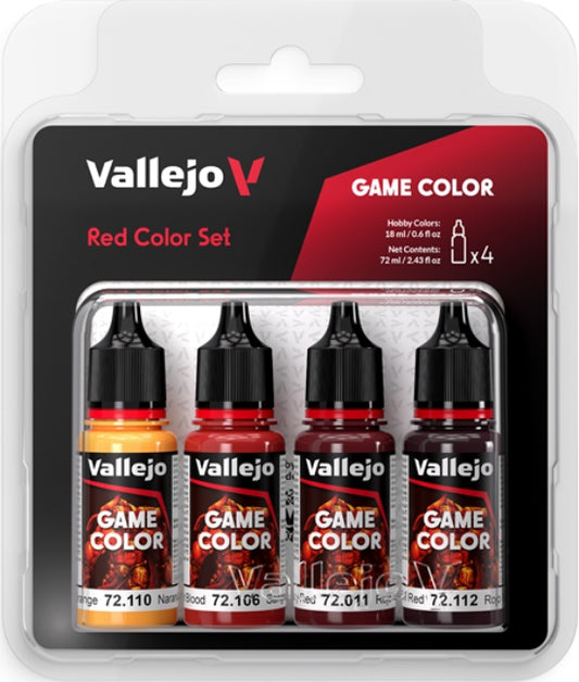 Vallejo Game Color Set 4x18ml Red Color Set 72.377