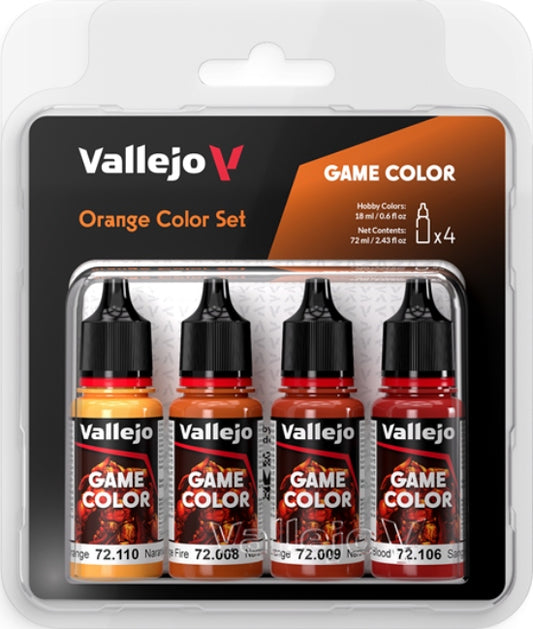Vallejo Game Color 4x18ml Orange Color Set 72.381