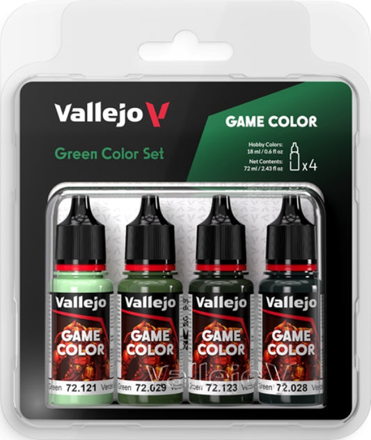 Vallejo Game Color Set 4x18ml Green Color Set 72.384