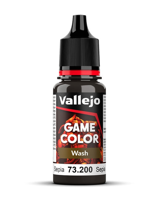 Vallejo Game Color Wash sepia 73.200 Pintura Acrilica 18ml