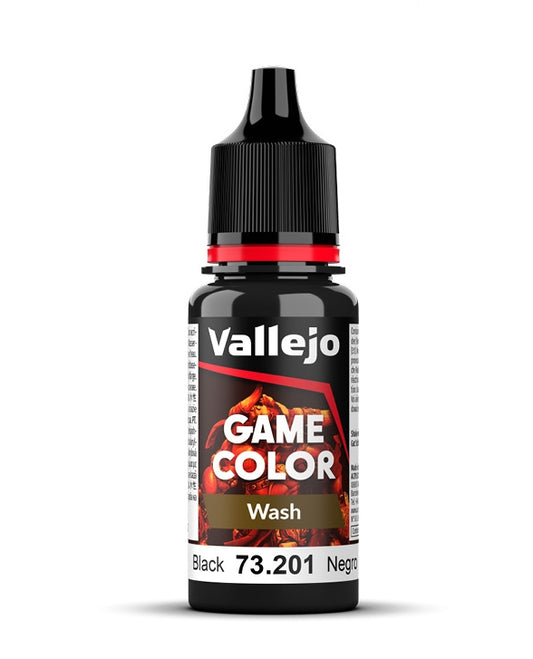 Vallejo Game Color Wash Negro 73.201 Pintura Acrilica 18ml