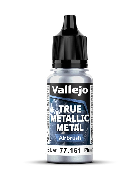 Vallejo True Metallic Metal 18ml Pintura Acrilica 77.161 Plata de Ley Airbrush