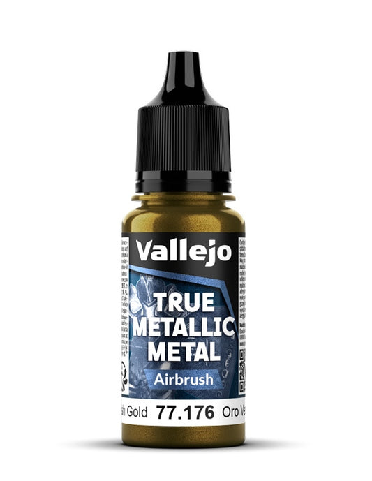 Vallejo True Metallic Metal 18ml Pintura Acrilica 77.176 Oro Verde Airbrush