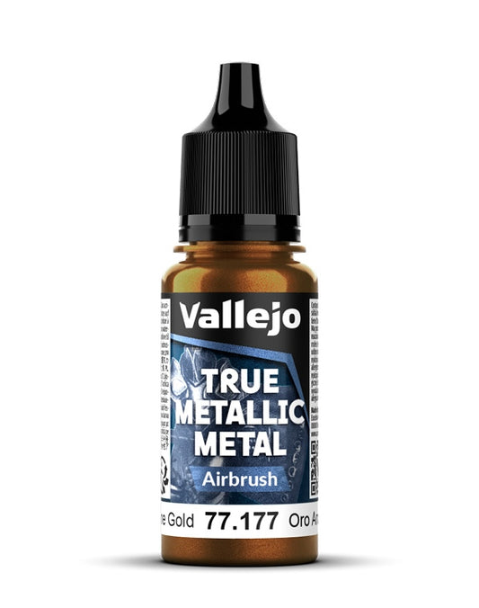 Vallejo True Metallic Metal 18ml Pintura Acrilica 77.177 Oro Arcano Airbrush