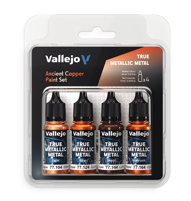 Vallejo True Metallic Metal Set 4 X 18ml Ancient Copper 77.253