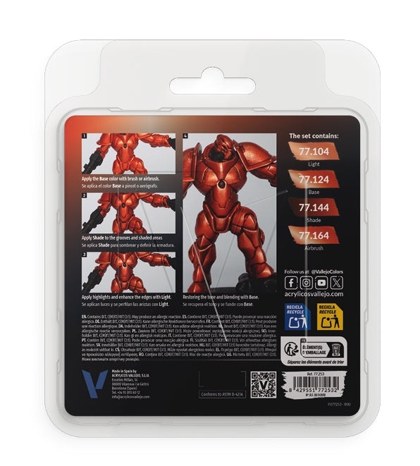 Vallejo True Metallic Metal Set 4 X 18ml Ancient Copper 77.253