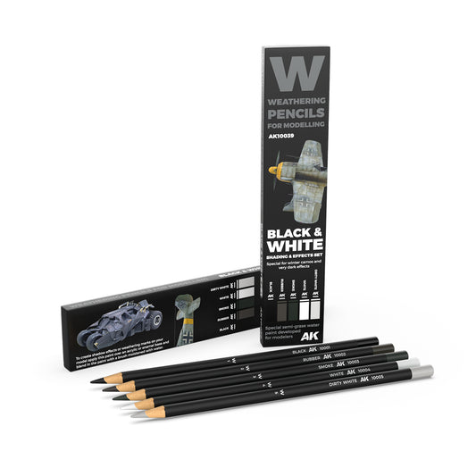Ak Watercolor Pencil Set Black And White Ak10039 Lapices Acuareleables