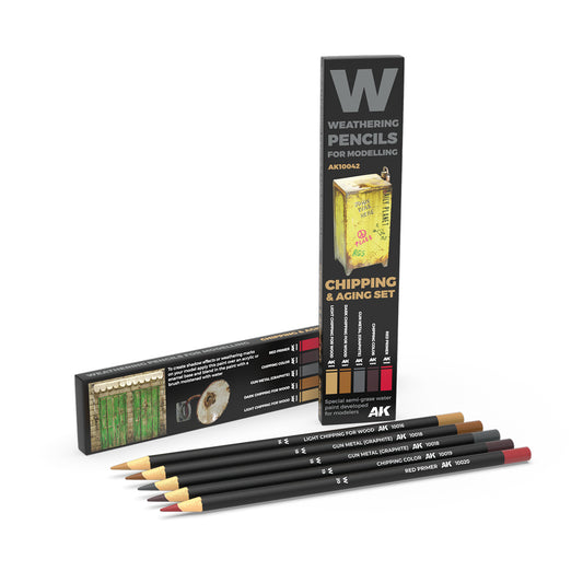 Ak Watercolor Pencil Set Chipping And Aging Ak10042 Lapices Acuareleables