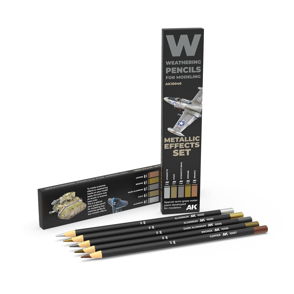 Ak Watercolor Pencil Set Metallics Effects Ak10046 Lapices Acuareleables
