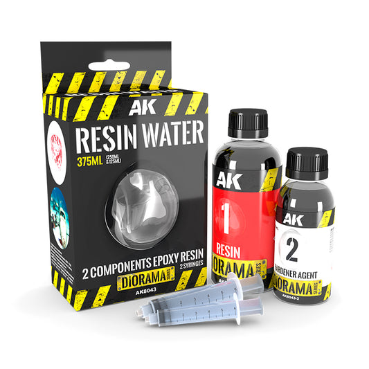 Ak Resin Water Resina Epoxi 2 Componentes 375ml Ak8043