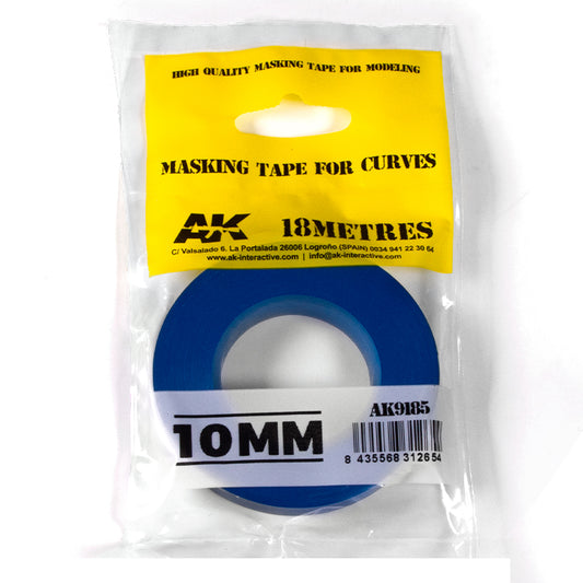 Ak Masking Tape For Curves 10mm Cinta De Enmascarar Ak9185