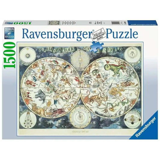 Ravensburger Rompecabezas Mapa Mundial De Bestias Fantástica