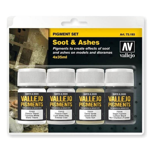 Vallejo Pigment Set Soot & Ashes 73.193