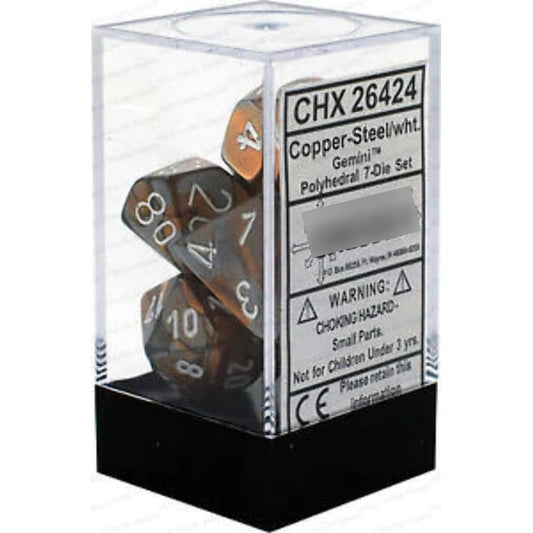 Chessex Set 7dados Poliédricos Gemini Cooper/white Chx26424