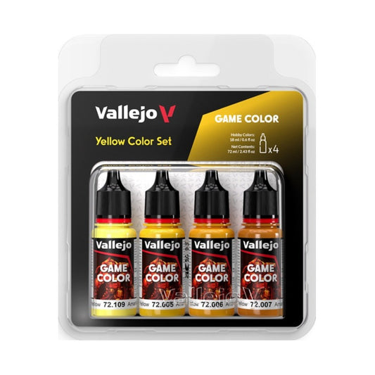 Vallejo Game Color 4 X 18 Ml Yellow Color Set 72.378