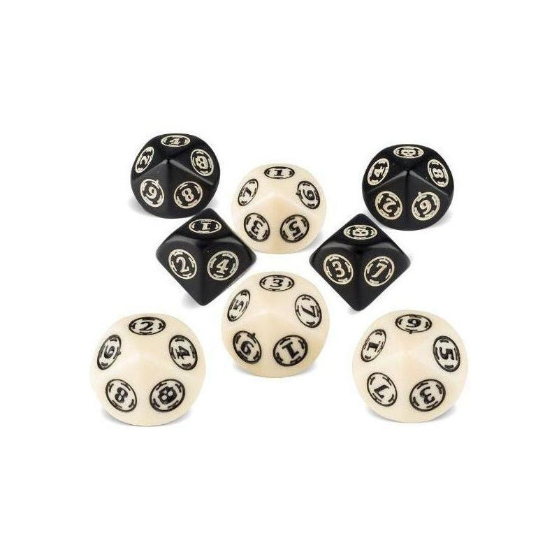 Warhammer 40k Wound Trackers Black & Ivory Dados