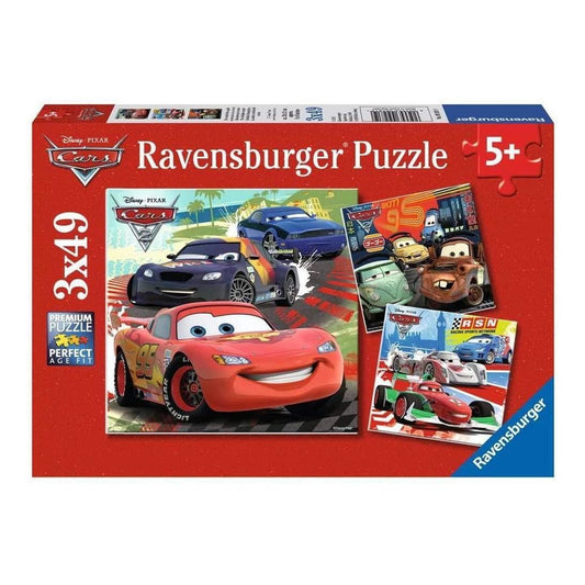 Ravensburger 3 Rompecabezas Cars Carreras Por El Mundo 49 Pz