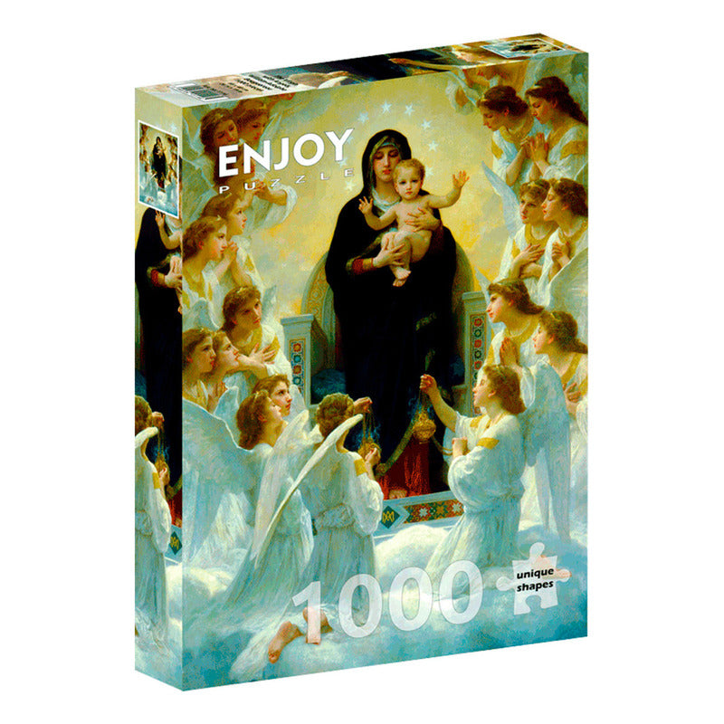 Enjoy Rompecabezas Bouguereau Virgen Con Ángeles 1000 Pza