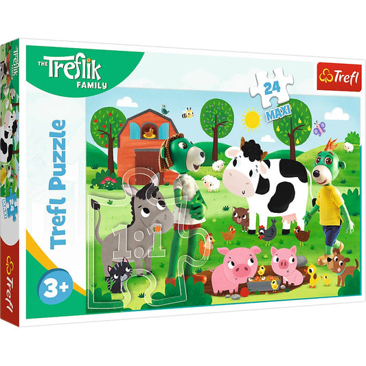 Trefl Rompecabezas La Familia Treflik Granja 24 Piezas