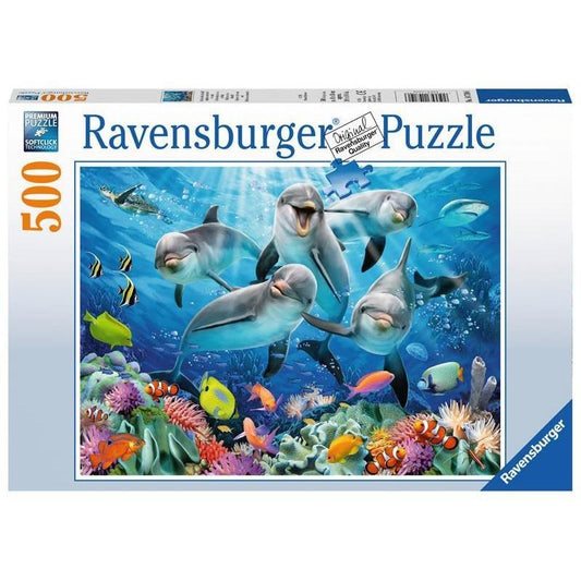 Ravensburger Rompecabezas Delfines En El Arrecife 500 Pza