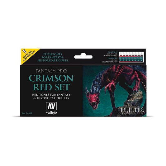 Vallejo Fantasy Pro Crimson Red Set 74.103