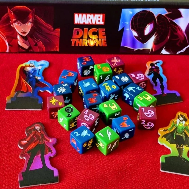 Marvel Dice Throne Scarlet Witch, Thor, Loki And Spider-man