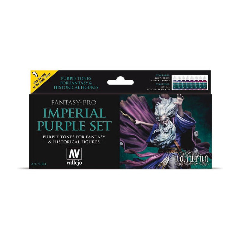 Vallejo Fantasy Pro Imperial Purple Set 74.104