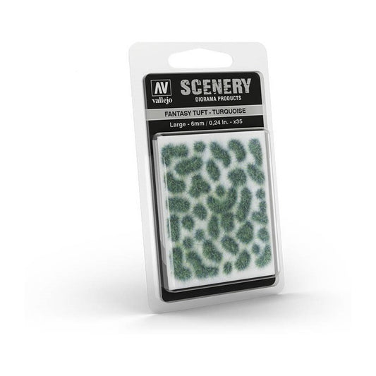 Vallejo Scenery Tuft Pastos Para Modelismo Fantasy Tuft Turquoise L 6mm/0.24in x35