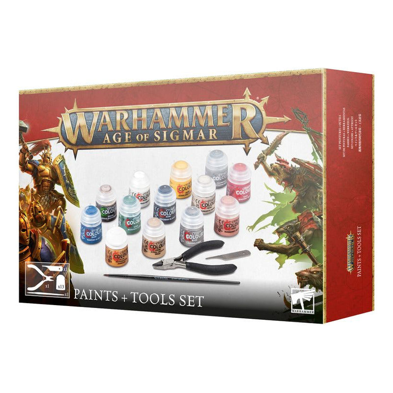 Games Workshop Warhammer Age Of Sigmar Paints + Tools Set