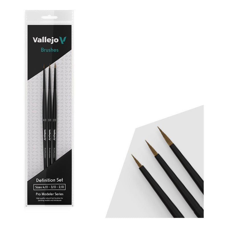Vallejo Brushes Definition Set Pro Modeler  B01990 Pincel