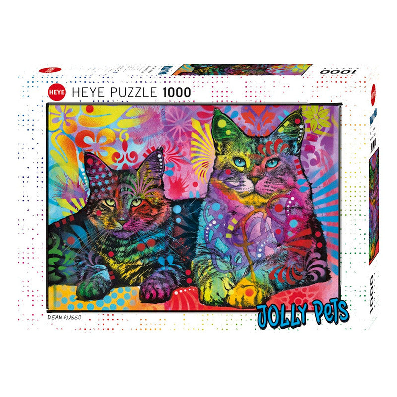 Heye Jolly Pets Devoted 2 Cats Rompecabezas 1000pza