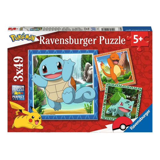 Ravensburger 3 Rompecabezas Charmander Bulbasaur Squirtle 49
