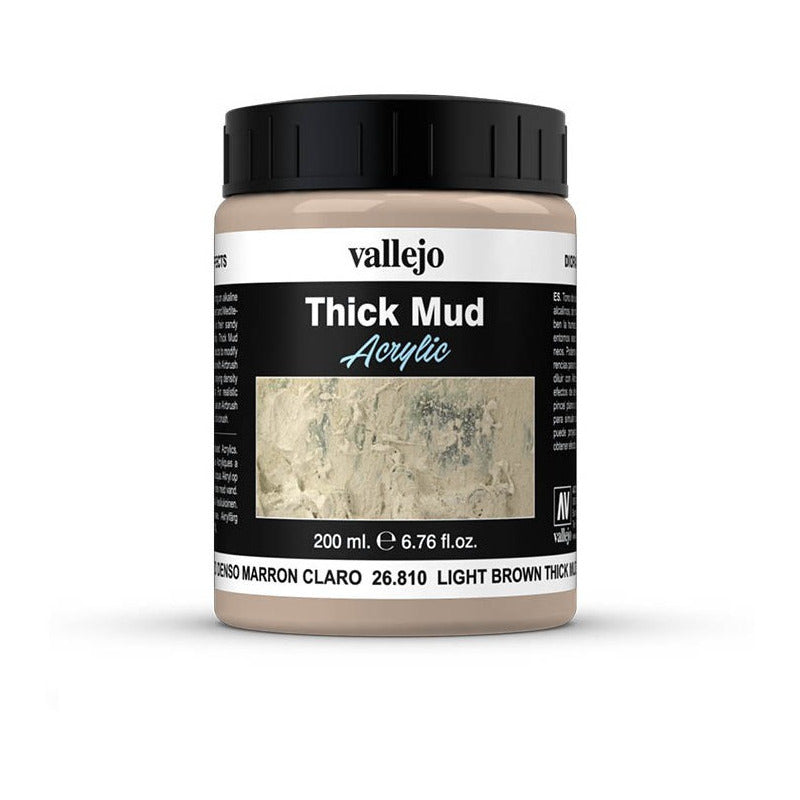 Vallejo Texture Acrylic Barrodenso Marron Claro 200ml 26.810