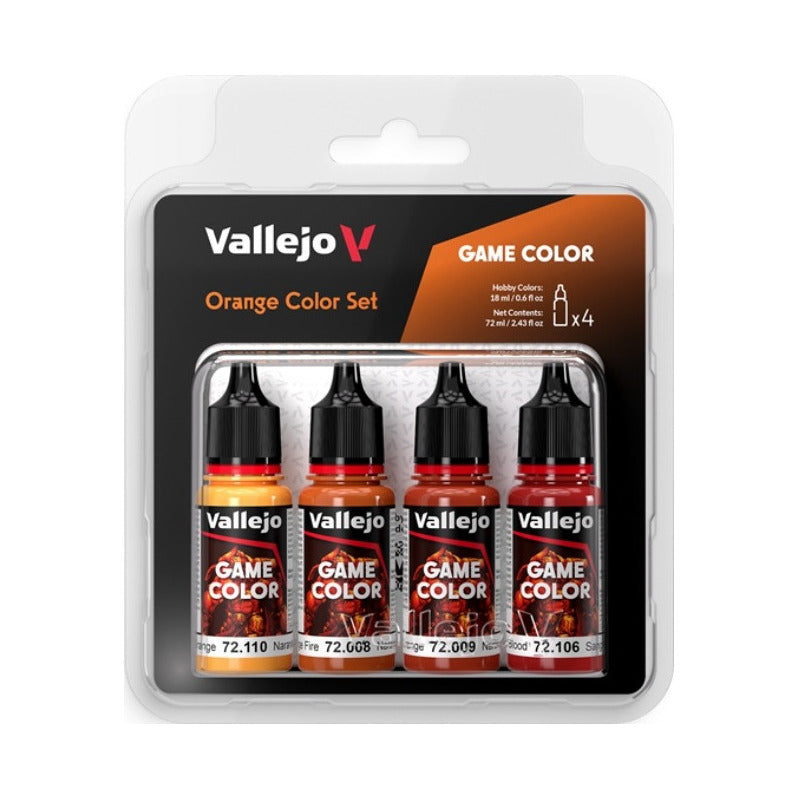 Vallejo Game Color 4 X 18 Ml Orange Color Set 72.381