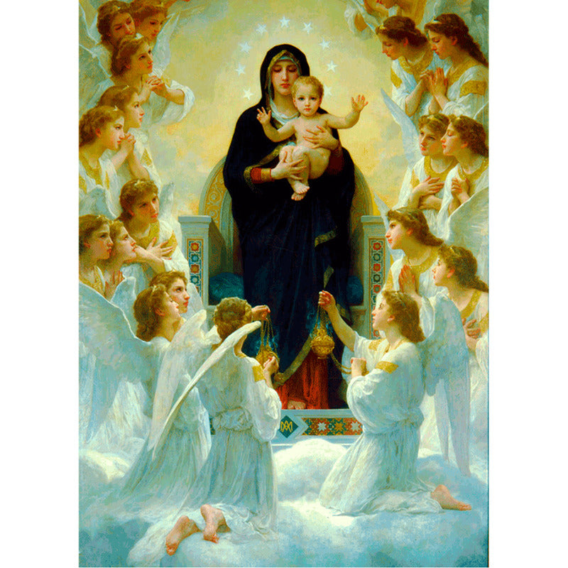 Enjoy Rompecabezas Bouguereau Virgen Con Ángeles 1000 Pza